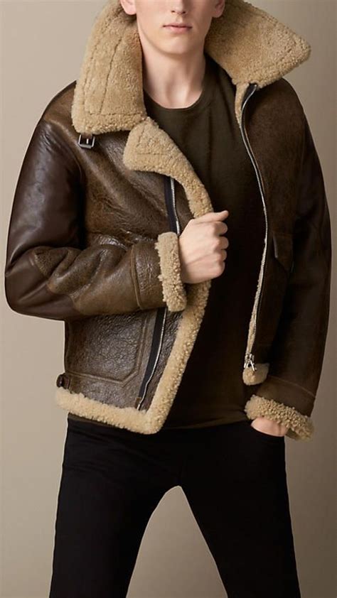 burberry brit oversized shearling aviator jacket|Burberry aviator jacket.